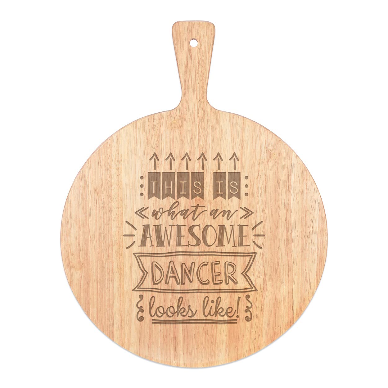 Plateau bois rond danseuse 45x34cm, un service élégant au manche noble