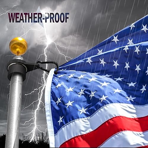 Miniatura 8 de Juego de anillos para asta de bandera con rodamientos, anillos de poste de bandera de aleación de aluminio, anillo de montaje de bandera giratorio