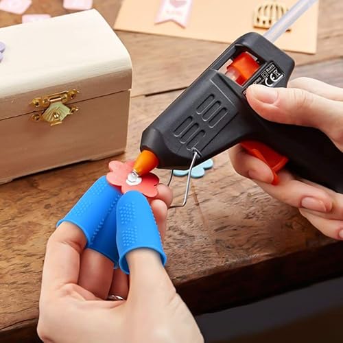 Miniatura 7 de 12 tapas de silicona para pistola de pegamento caliente, 4 colores protectores de dedos o pegamento caliente, resina de colofonia, adhesivos de