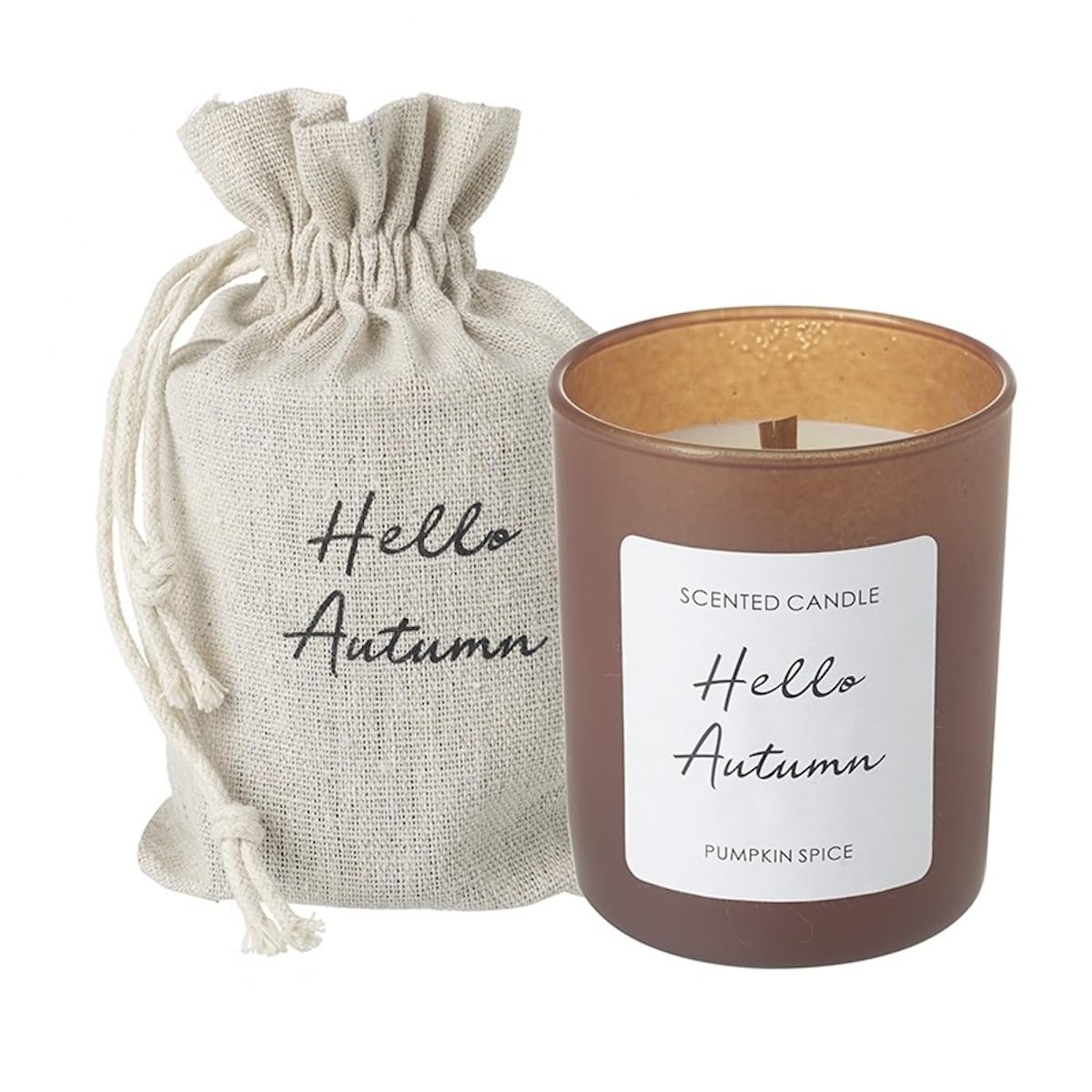 Heaven Sends Multicoloured Hello Autumn Pumpkin Spice Scented Candle In Bag