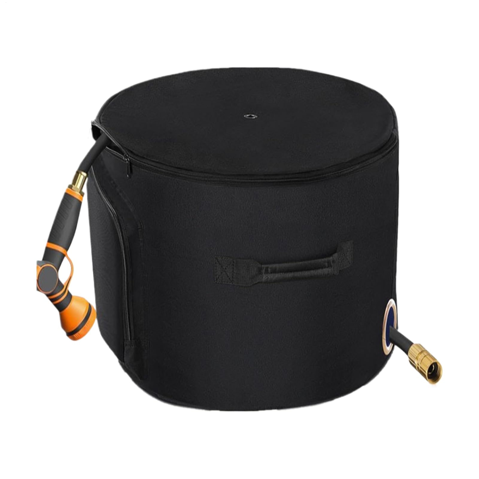 Garden Hose Storage Bag - Garden Hose Holder Pot with Lid, Heavy Duty Hoses Pipe Cable Storage Carry Bag for Gardening Equipment, Water Hoses Storages Bags for Patio Garage Warehouse