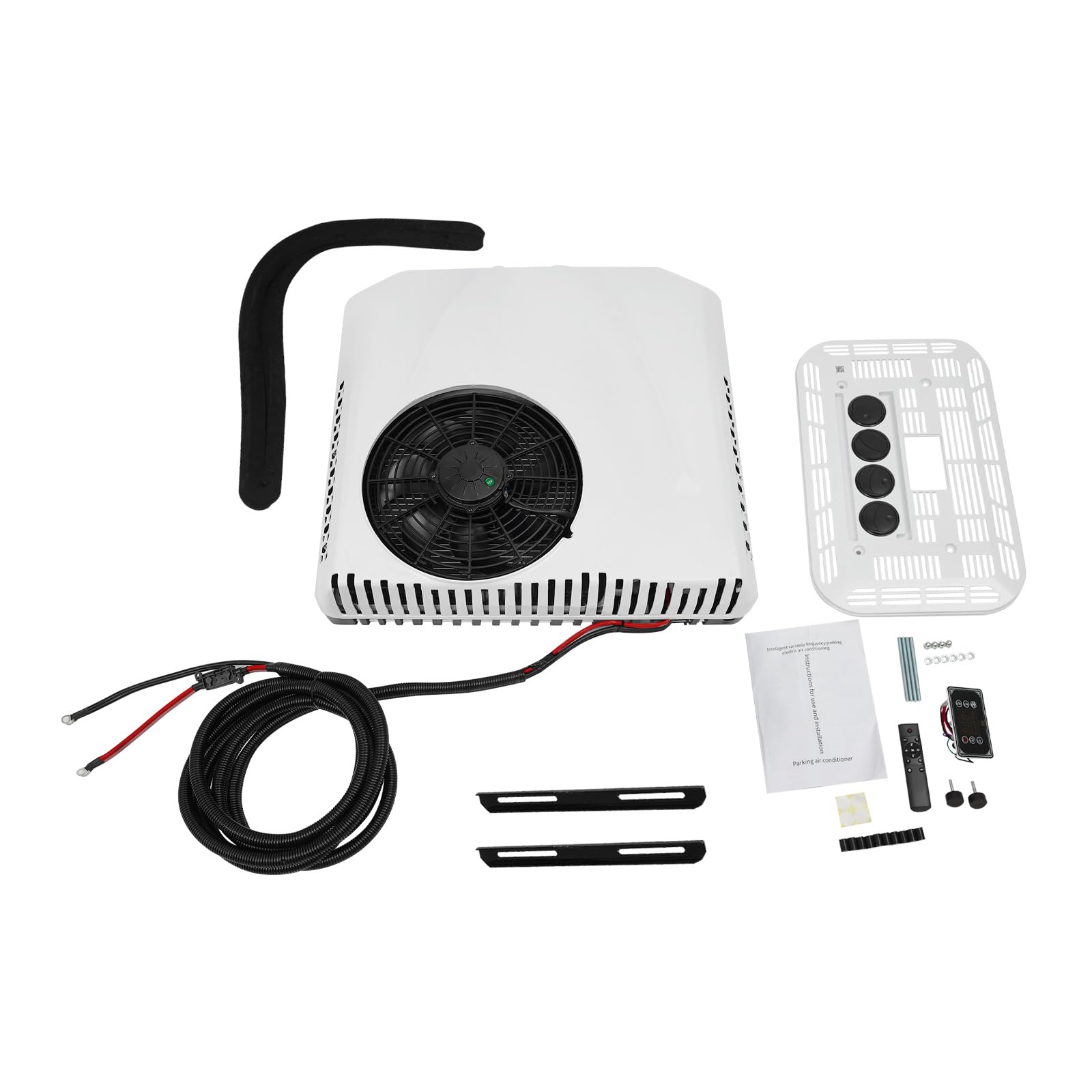 Aire acondicionado de techo ultrafino de 12 V, silencioso, eléctrico automotriz, unidad de aire acondicionado con calefacción y refrigeración, universal para caravanas, caravanas, camping, camiones y