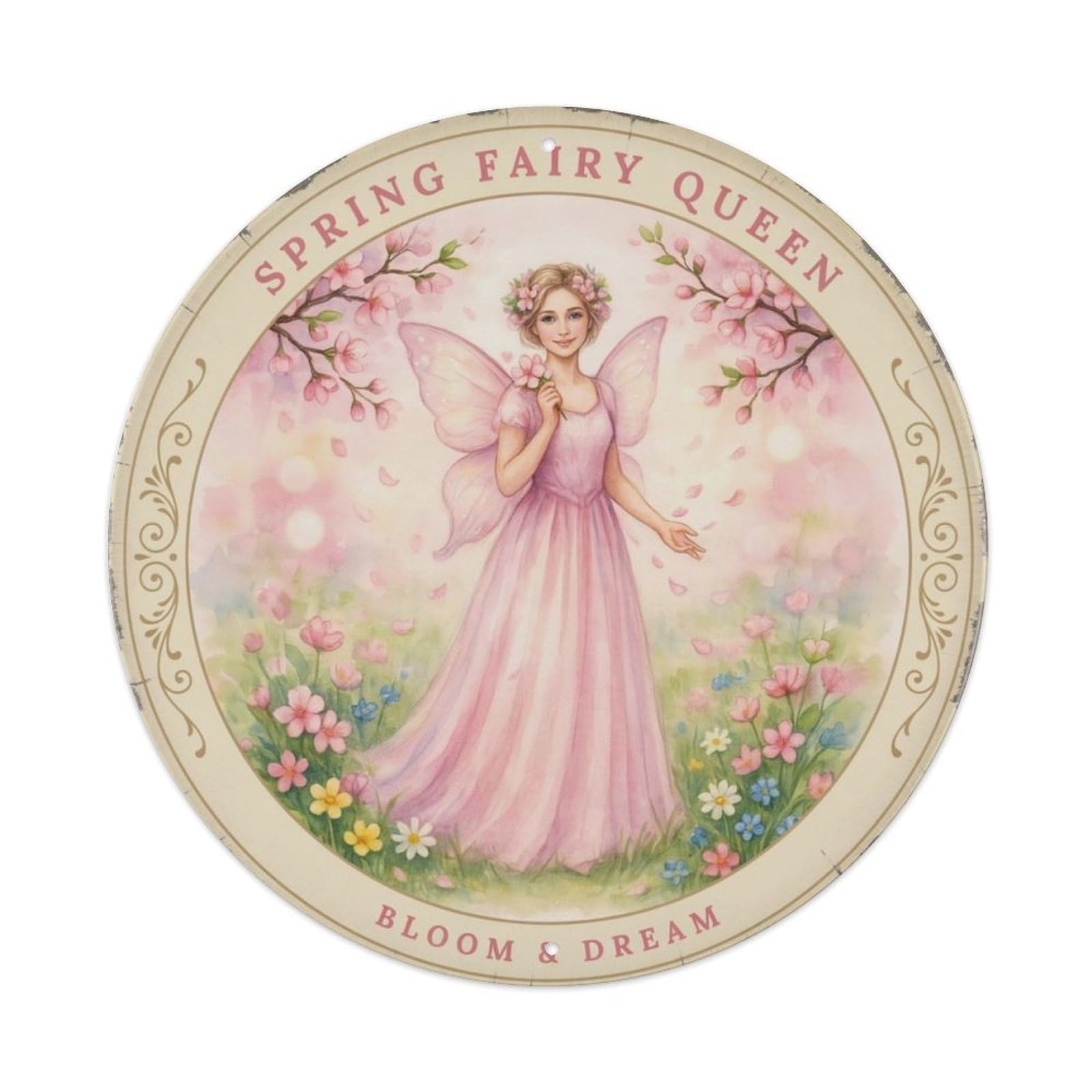 Garden Fairy's Butterfly Dance Metal Tin Sign Plaque