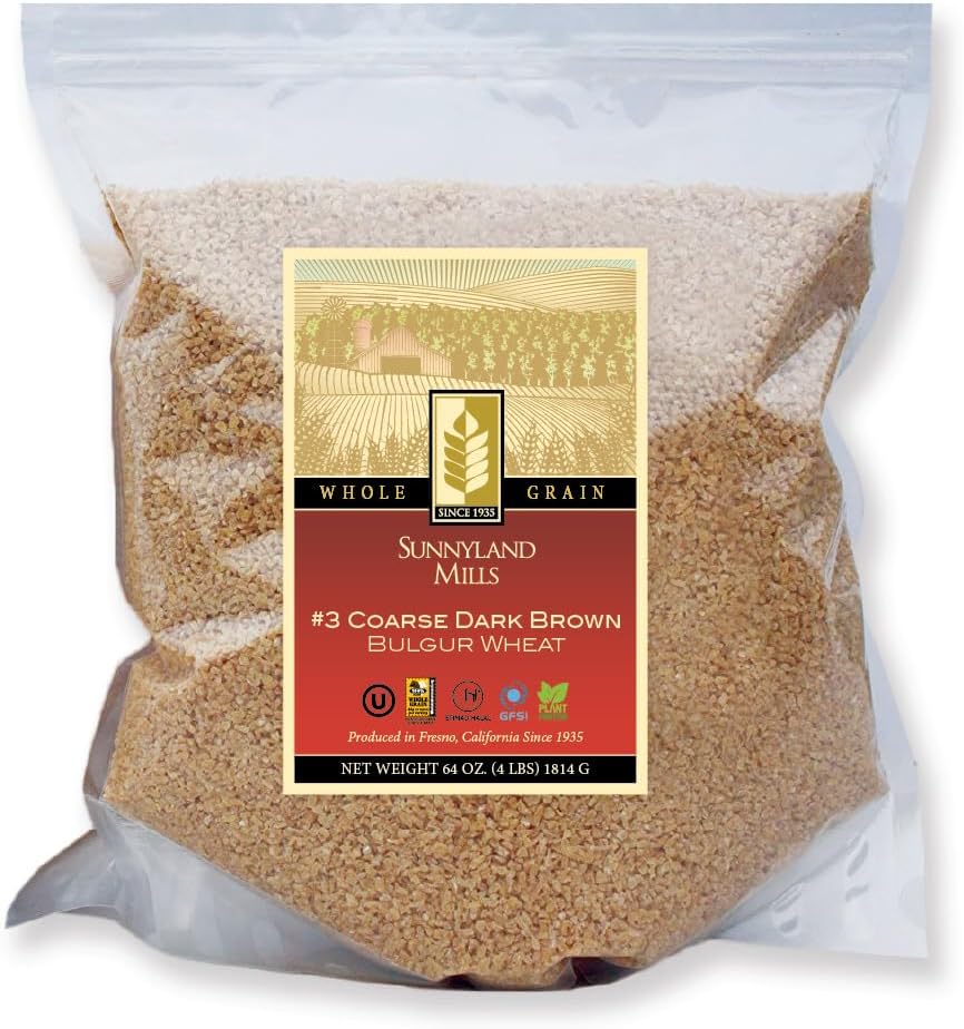 #3 Coarse Brown Bulgur Wheat, 4lbs (2 pack)