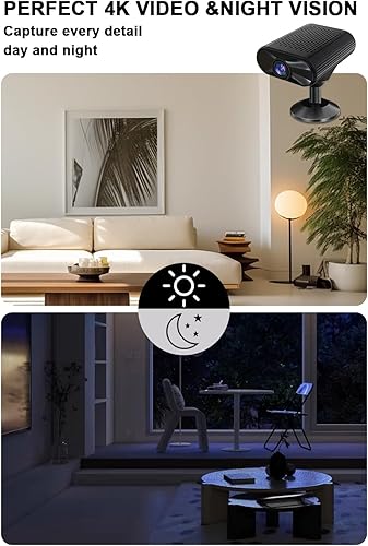 Miniatura 6 de Mini cámara  Cámara pequeña inalámbrica 4K HD  Pequeñas cámaras de seguridad para interiores con visión nocturna y detección de movimiento, cámara