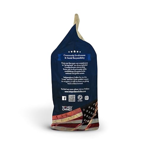 Miniatura 4 de Independence Coffee Co. JackHammer Bold and Earthy, café de grano entero tostado oscuro, bolsa de 24 onzas