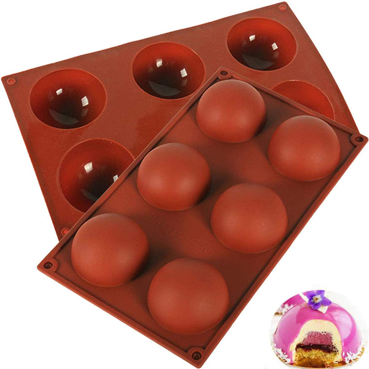 Easter Egg Shaped Silicone Cake Mold, Trays Cooking Supplies for Chocolate, Candies, Ice Cube Trays Baking Molds (2Pcs)