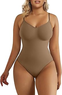 SHAPERXWomen's Shapewear Bodysuit Tummy Control Body Shaper Seamless Sculpting Snatched Waist Body Suit