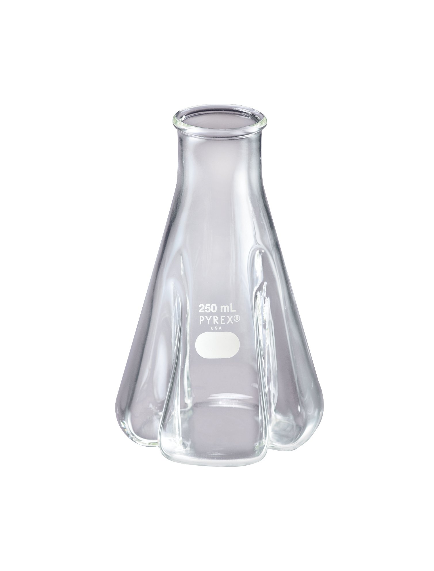 Corning Pyrex Cristal de borosilicato de boca estrecha Erlenmeyer con diafragmas
