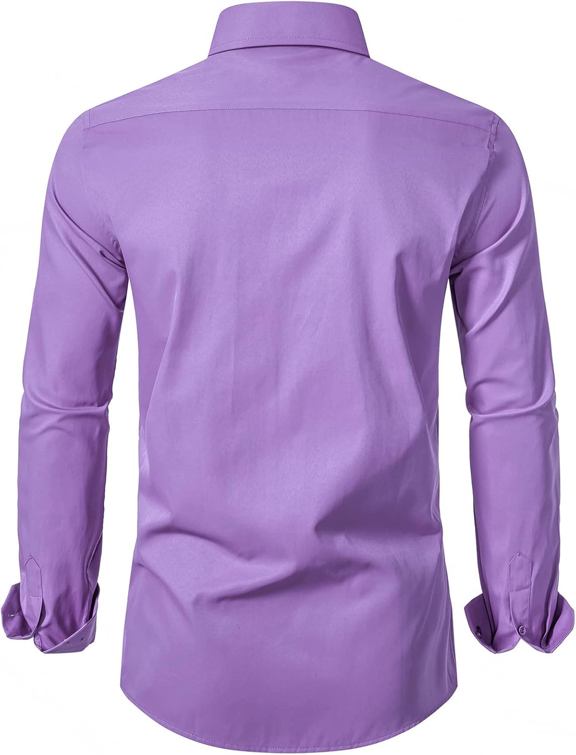 LOCALMODE Mens Stretch Slim Fit Dress Shirts Lightweight Soft Long Sleeve Casual Button Down Shirts - Image 2