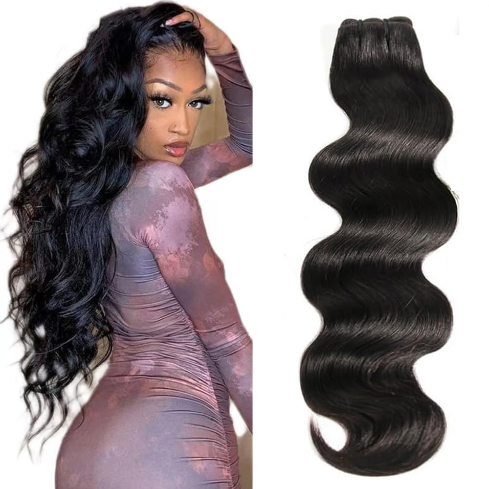10A Brazilian Hair Body Wave Human Hair Bundle Body Weave Hair Bundles Unprocessed Virgin Brazilian Body Wave Human Hair 1Bundle Natural Color (20 INCH)