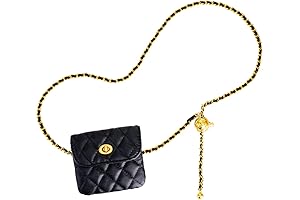 Chic PU Leather Belt Bag with Adjustable Metal Chain