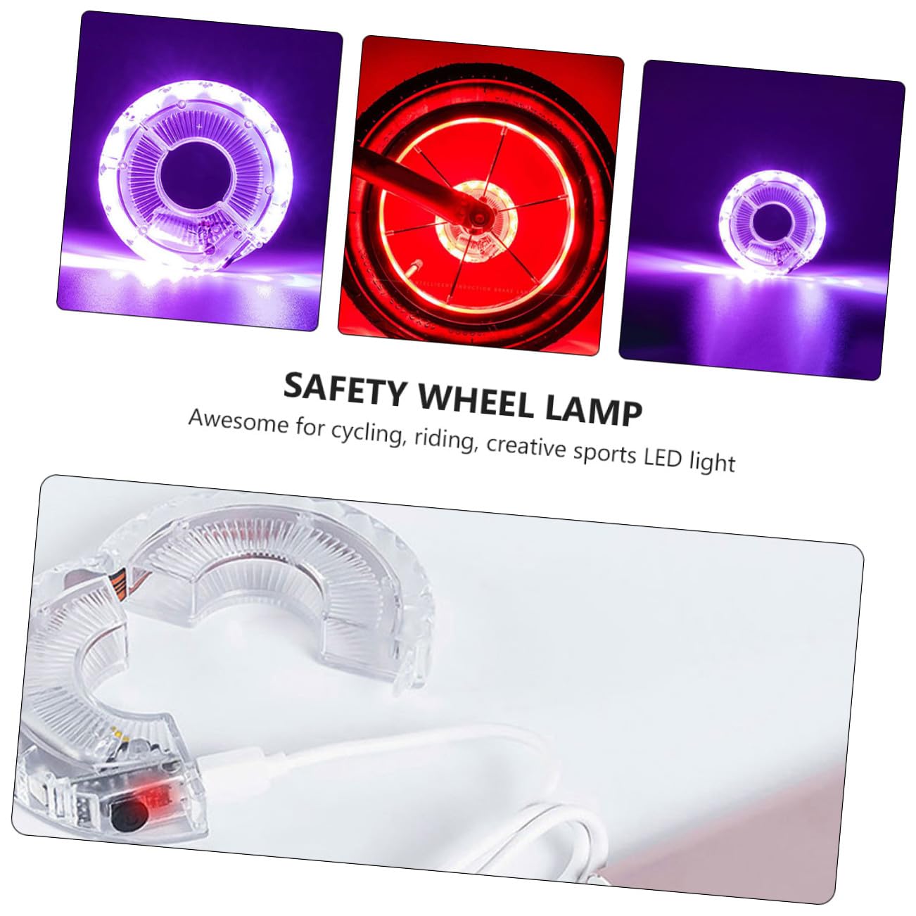 POPETPOP Lot De 3 Éclairages LED pour Roues De Vélo Installation Facile 18 Modes Déclairage Chargement