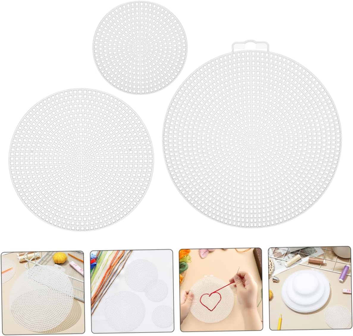 SEWACC 15pcs Cross Stitch Backing Board Mesh for Sewing Embroidery Sheets Plastic Canvas Sheets for Crafting