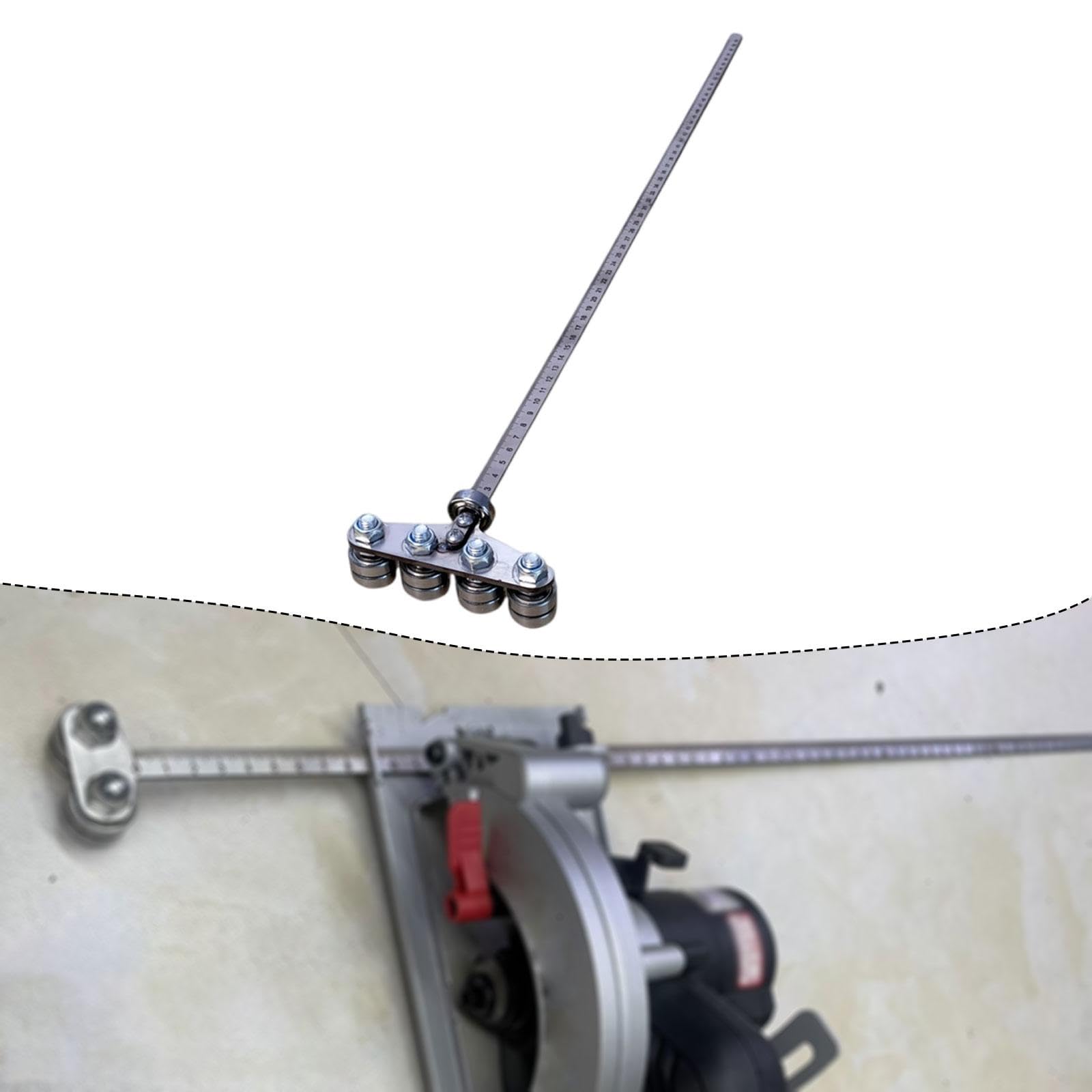 KESOTO Guida per con righello di profondità, accessorio robusto in metallo per lavori di falegnameria, posizionamento, taglio, rifilatura e fresatura, Style L