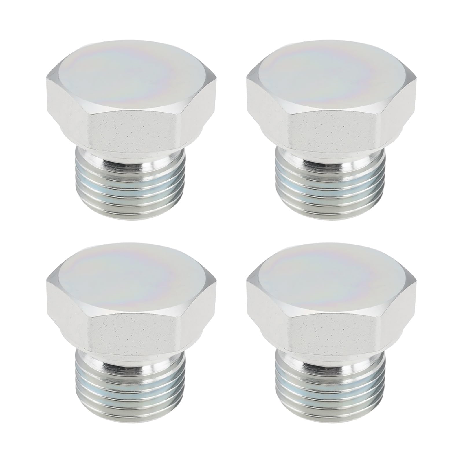 Lt Easiyl Men's 4Pcs 1/2" Bsp Plug Ends Hydraulic Blanking Fittings For Hydraulic Ports