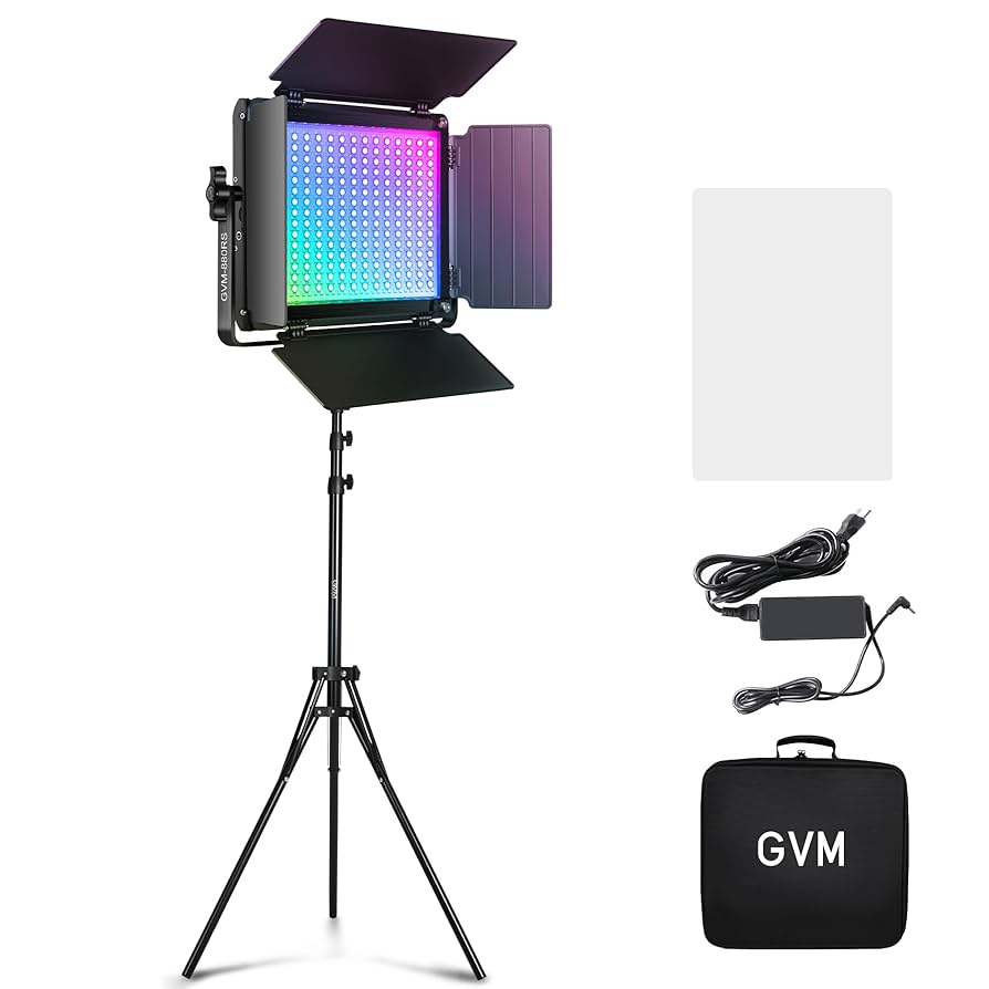 Amazon.com : GVM Upgraded 60W RGB LED Video Light with Stand
