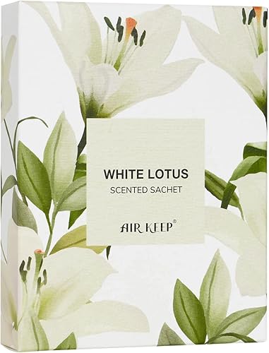 Miniatura 2 de Airkeep Bolsita perfumada de loto blanco perfumado para cajón y armario, ambientador de coche para cajones y armarios, fragancia para el hogar
