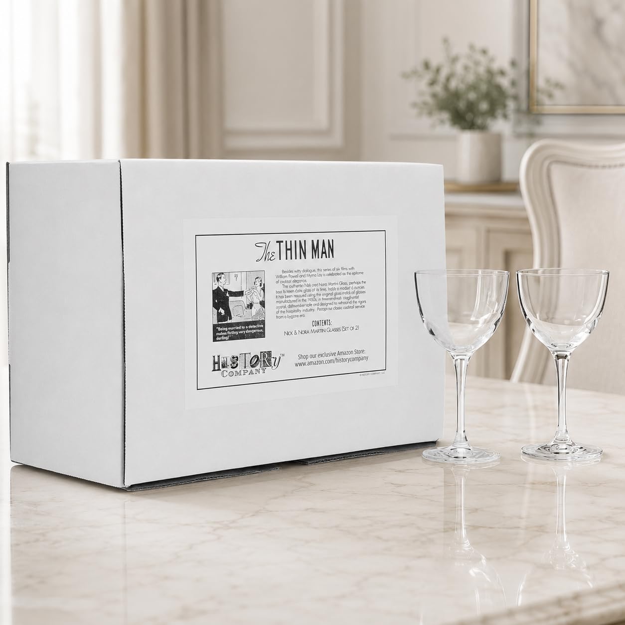 The Original Nick & Nora Crystal Coupette-Style Glass 2-Piece Gift Box Set product thumbnail 7