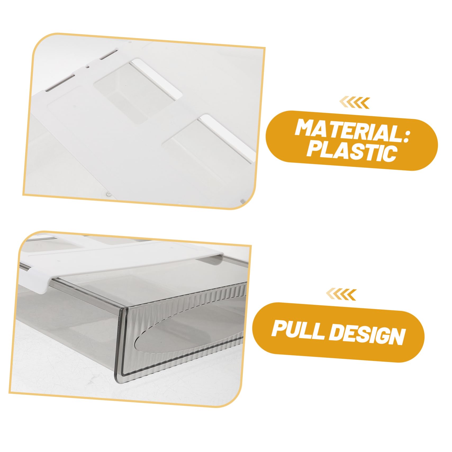 Uonlytech 2pezzi Sotto Scrivania in Plastica Resistente Organizer da Ufficio Creativo Scatola Portaoggetti Scorrevole per Casa e Ufficio Capacità Sufficiente per Cancelleria e Strumenti