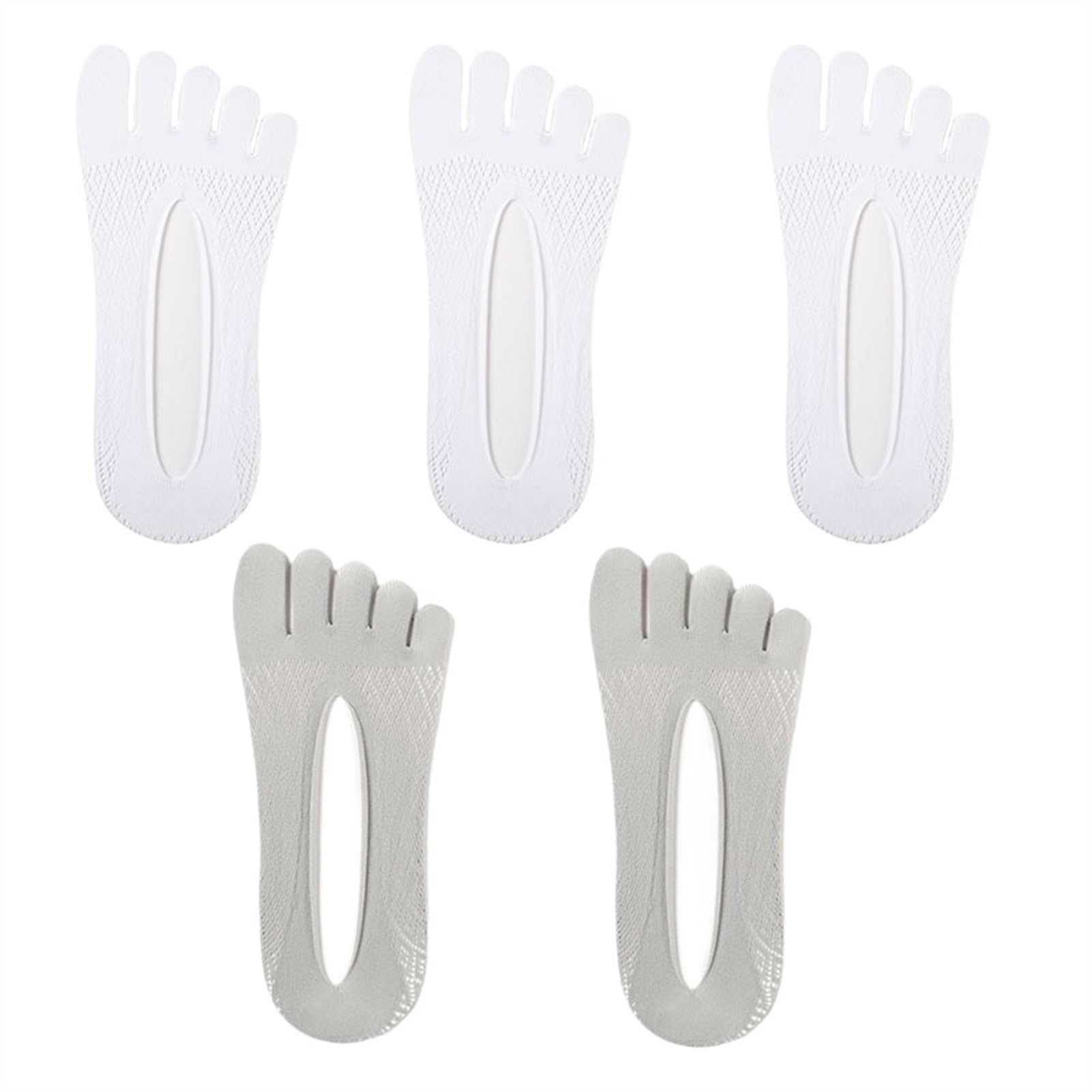 ERICAT 5 pares de calcetines de verano para hombre, ultrafinos, transpirables, invisibles, calcetines tobilleros para hombre, 5 pares-7, EU 37-45