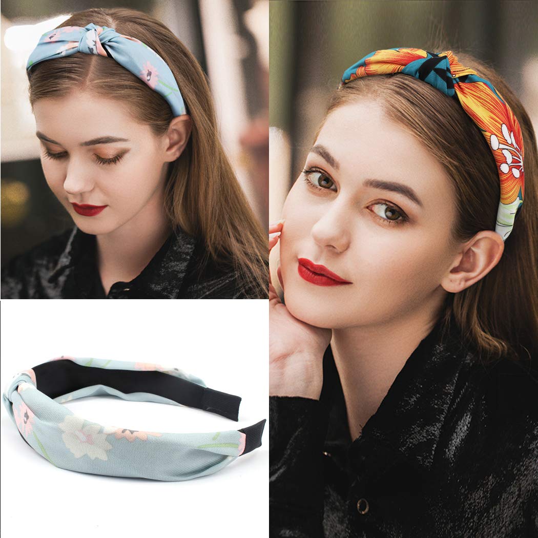 Jaciya 12 Pieces Knotted Headbands for Women Solid Headbands for Women Wide Headbands for Women Knot Headband Diademas para Mujer Headband for Women Cloth Headbands Knot Headbands