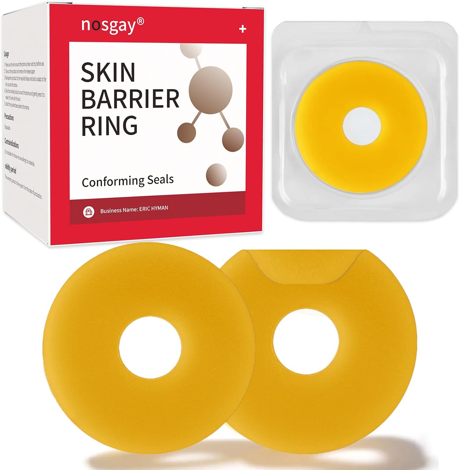 Ostomy Barrier Rings 2MM Thick, 2'' Diameter Moldable Ostomy Rings Sting-Free Hydrocolloid Adhesive Skin Barrier Rings Elastic Ileostomy Ostomy Stoma Urostomy Seal Rings for Colostomy Bags