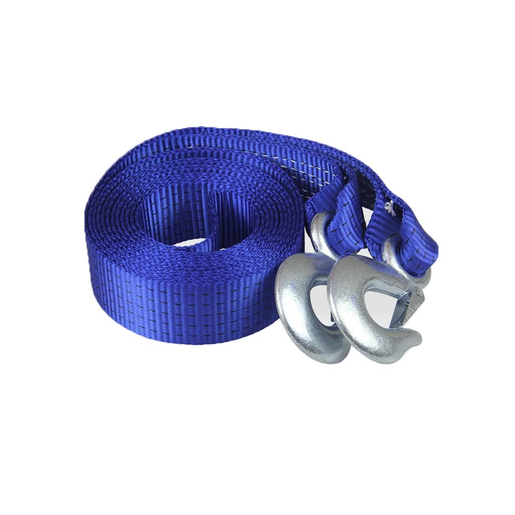 Corde de remorquage Sangle de remorquage haute résistance avec deux crochets de sécurité Câble de remorquage de récupération sur route Sangle de treuil Remorquage de récupération sur route Corde de re