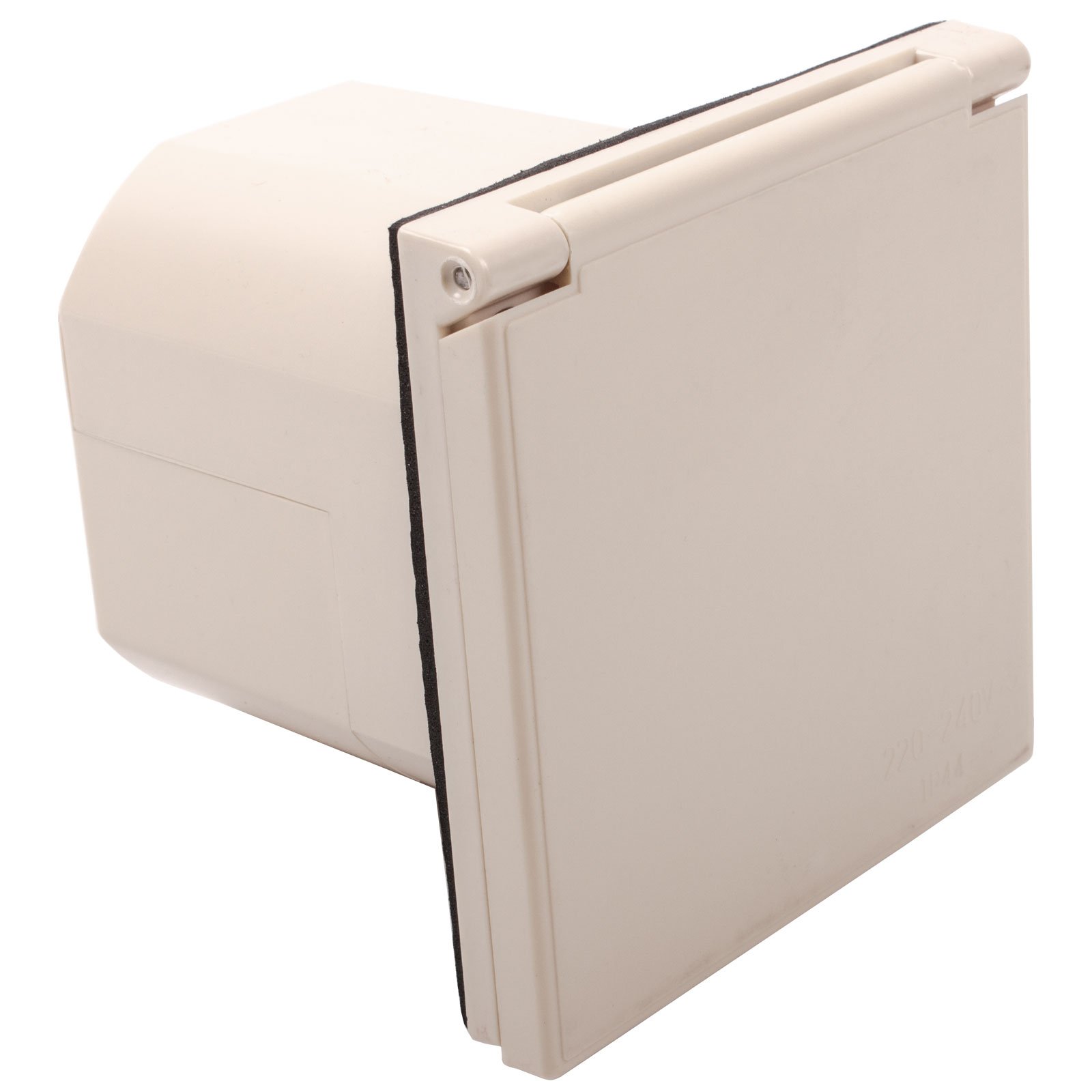 POWERPART Prise CEE extérieur Beige aux projections d'eau IP 44 200–240 V, 16 A, 3 broches pour caravane, camping-car ou bateau