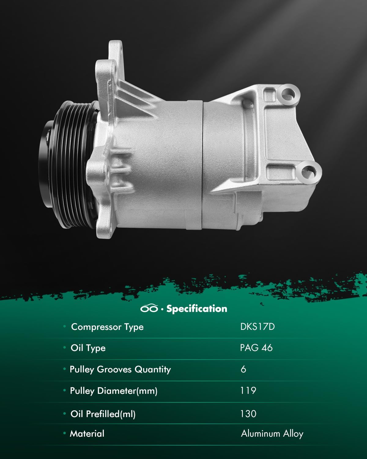 SCITOO A/C Compressor with Clutch for Nissan Murano 3.5L 2003 2004 2005 2006 2007 2008, Fast Cooling Air Conditioner Compressor for Nissan Quest 3.5L 2004 2005 2006 2007 2008 2009