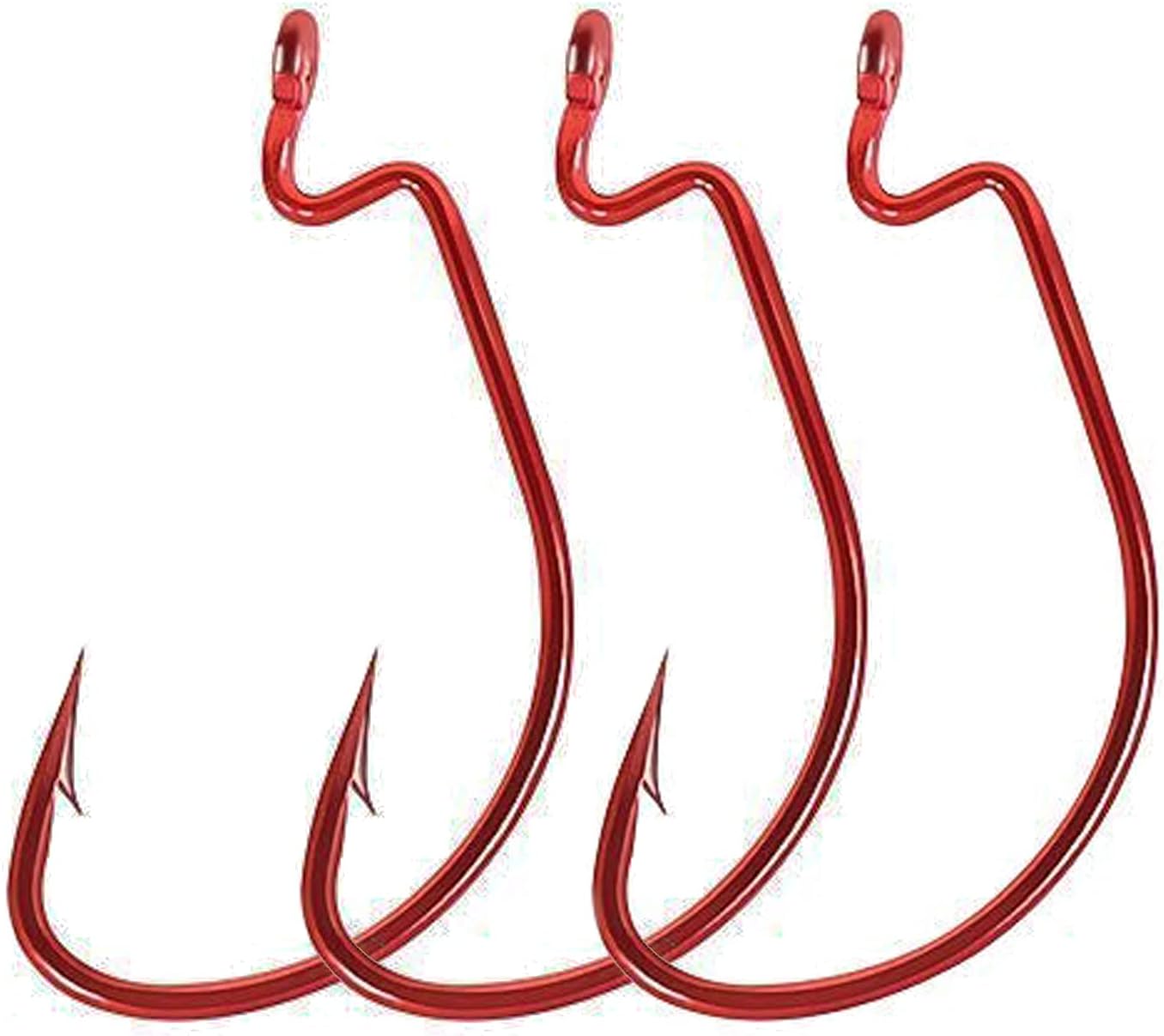 Circle Hooks 2X Strong Customized Offset Sport Circle Hooks Black High Carbon Steel Octopus Fishing Hooks-Size:#1-5/0