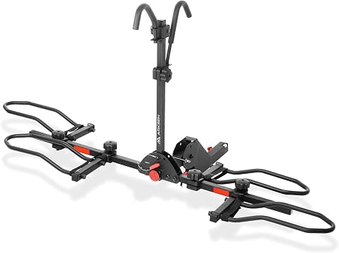ARKSEN 2-Bike Hitch Mount Bike Rack, Foldable Platform Carrier w/Smart Tilt