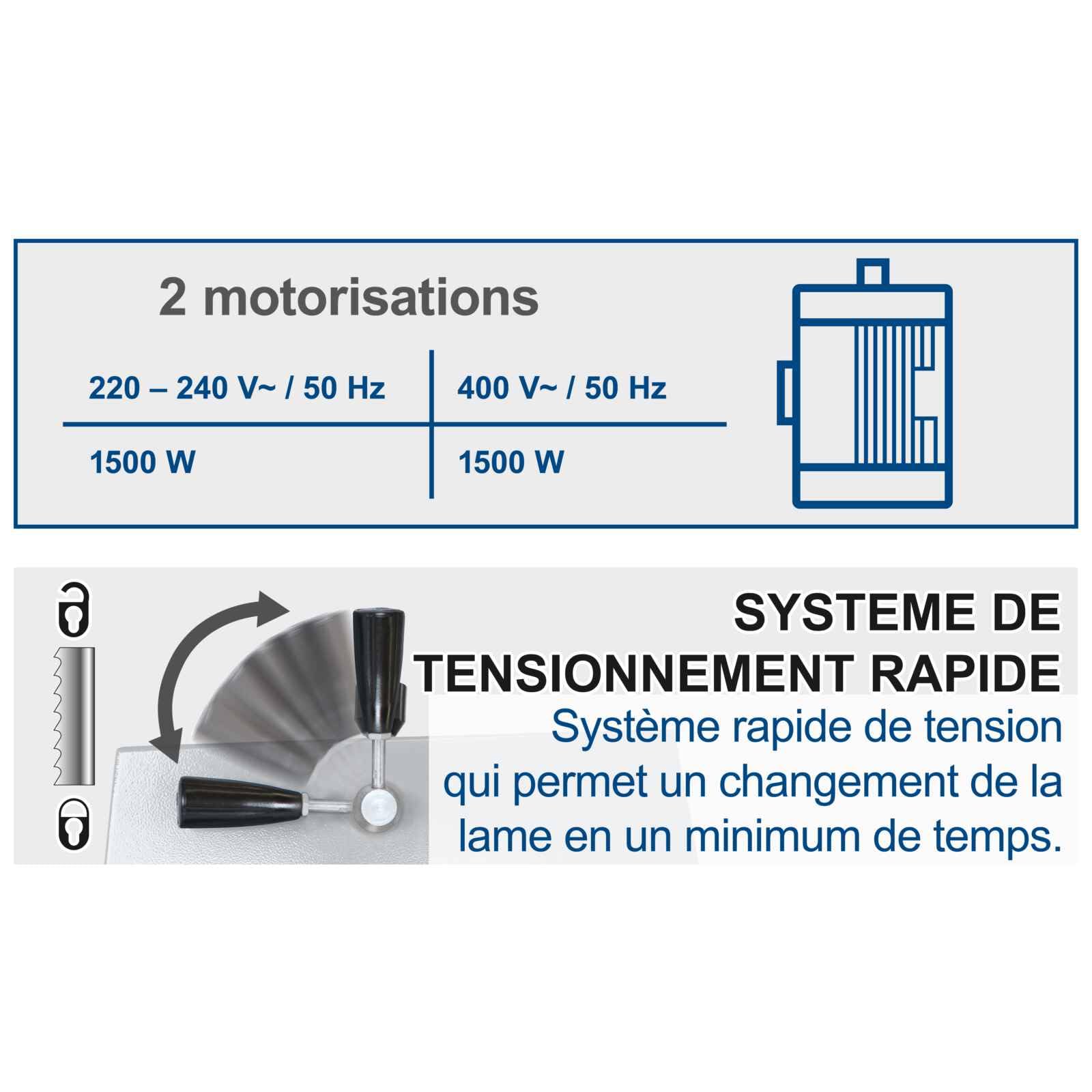 Scheppach Scie à ruban Basa 4 | 230V | 1500W | 2 vitesses | Hauteur de coupe 250mm | Largeur de coupe 375mm | Gabarit de coupe transversale & support inclus | Scie à ruban à bois