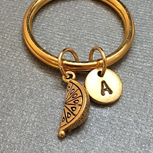 Miniatura 3 de Lemon slice keychain, orange slice charm, food keychain, personalized keychain, initial keychain, initial charm, customized, monogram