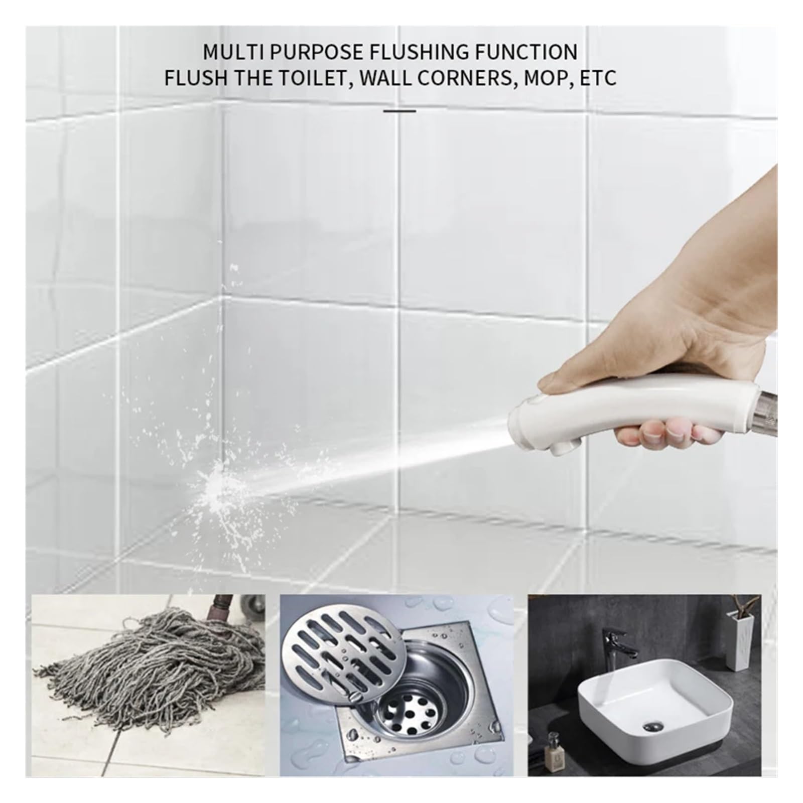 Ducha de mano con control de temperatura LED