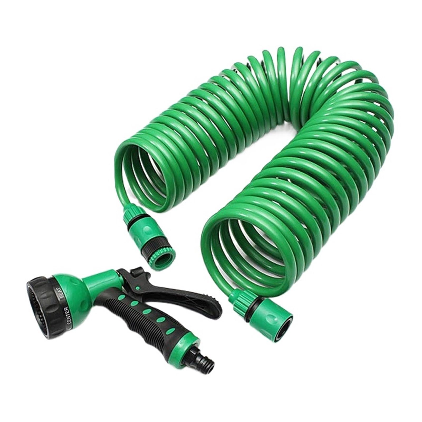 Kit de manguera de pistola de agua expandible, 7,5 M/15M/30M, manguera for agua Flexible mágica for jardín, limpieza de coche, tubería de resorte, pistola rociadora de riego de plantas (Color : Green