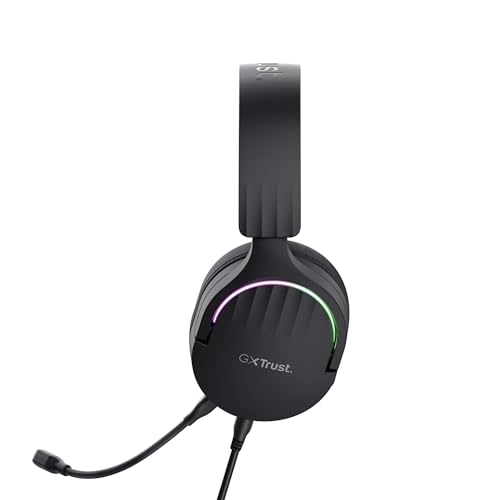 GXTrust 490 Fayzo Cuffie Gaming USB con Audio Surround 7.1, Driver 50 mm, 85% Plastica Riciclata, Illuminazione RGB, Over-Ear Cuffie con Microfono Noise Cancelling per PC PS5 - Nero - Cuffia gaming - Immagine 12