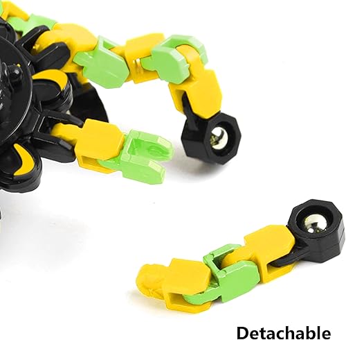 Miniatura 3 de Fidget Spinners, robot de cadena transformable para hacer tú mismo, que brilla en la oscuridad, juguete mecánico creativo y deformable, juguete para