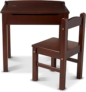 Melissa & Doug Wooden Lift-Top Desk & Chair - Espresso