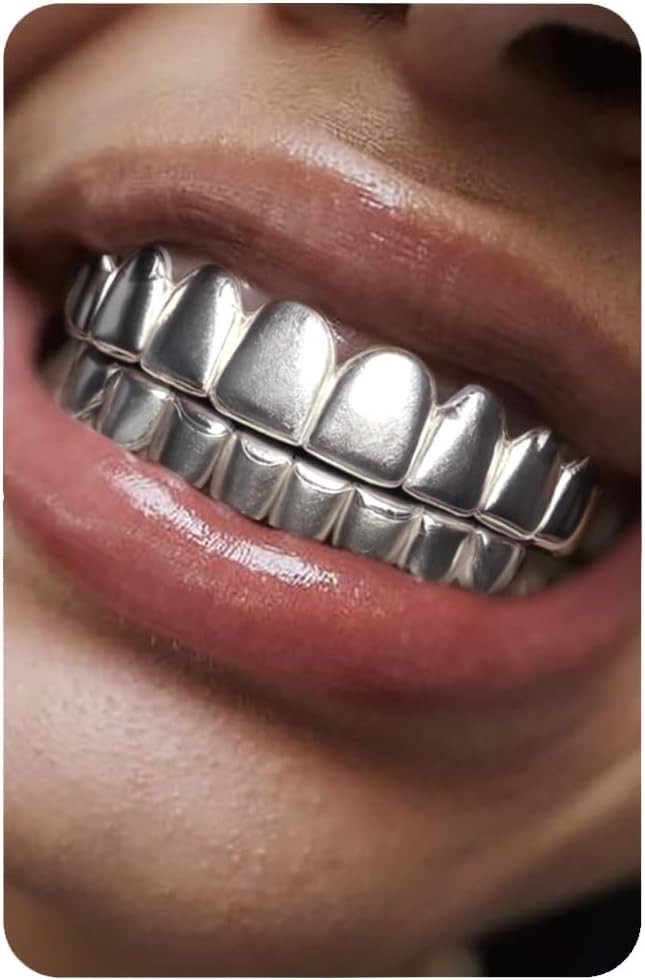 UBGICIG Grillz  Grillz Teeth Men Vampire Fake Halloween Teeth Caps Jewelry