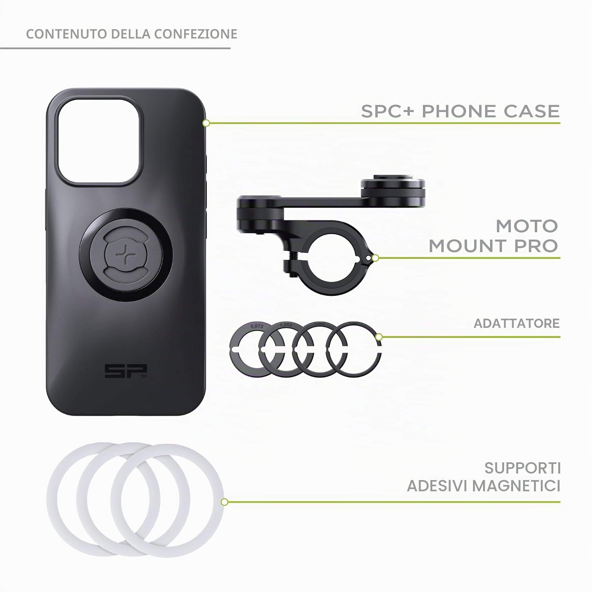 SP CONNECT Supporto per Cellulare Moto SPC+ per iPhone 14 Pro Max | Ciclomotore | Accessori per Tutti Gli Smartphone