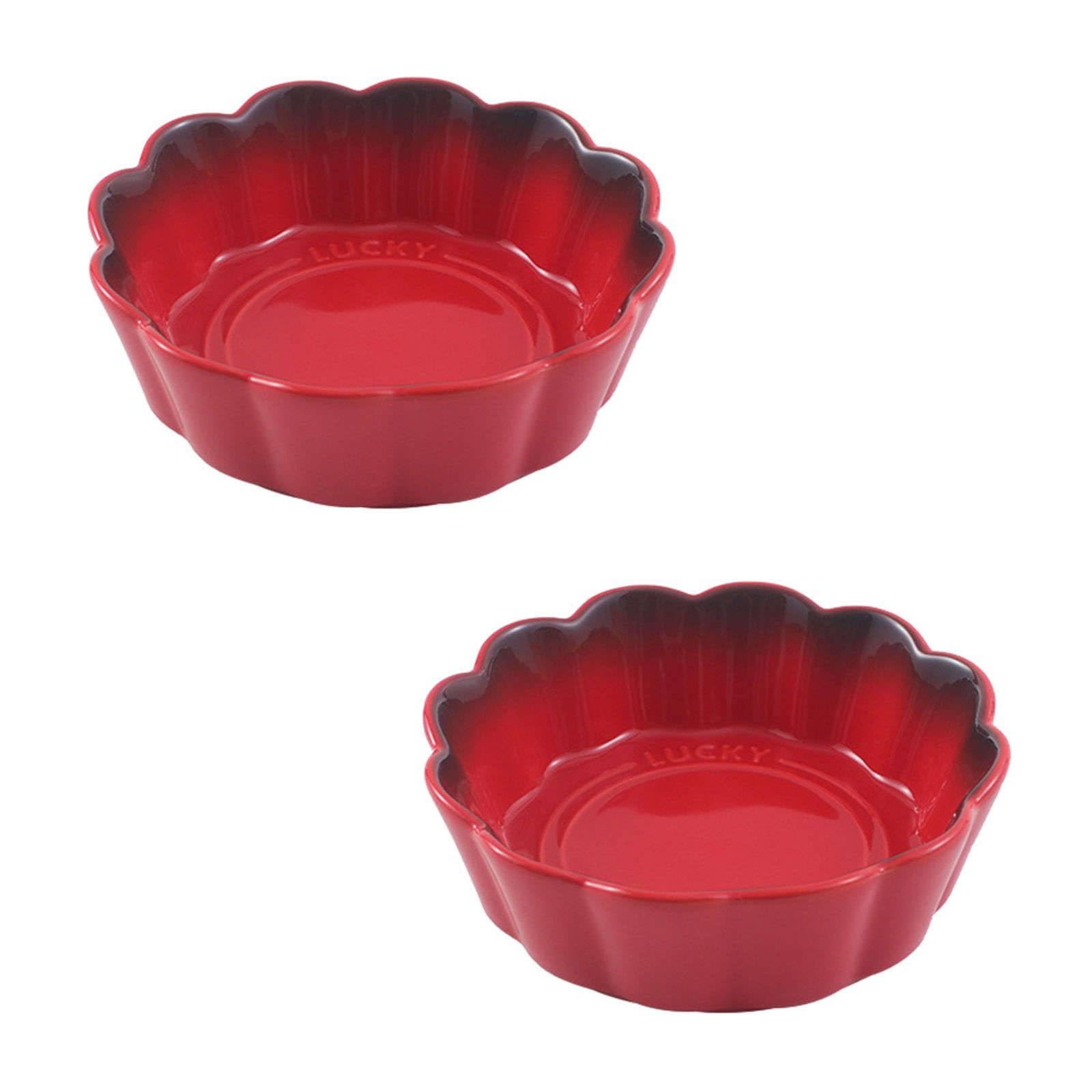 Lot De 2 Petits Plats De Cuisson Ronds En Céramique Colorée - Moules à Tarte  Avec Motif Licorne