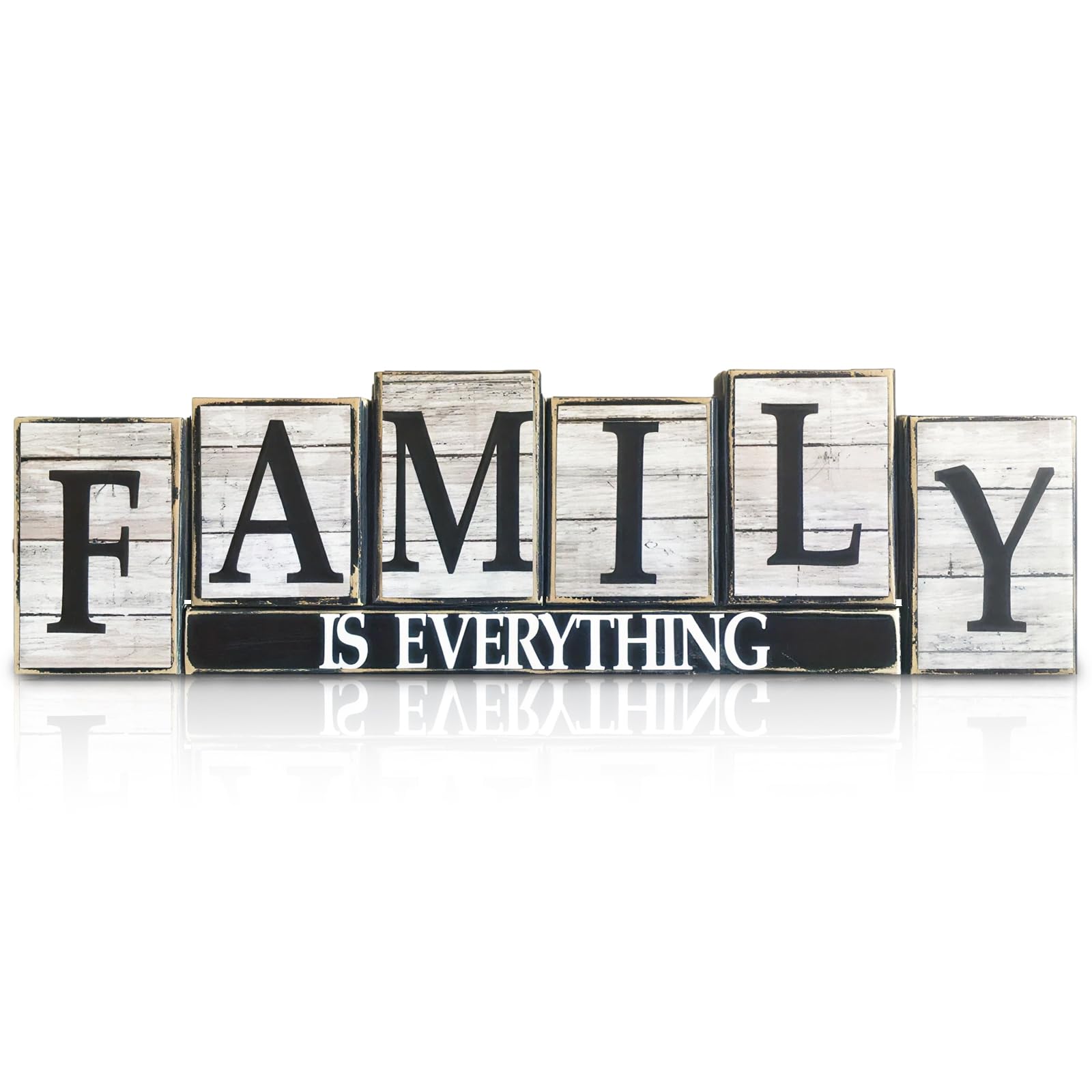 Qubitly 4 PCS Wooden Ornaments for House, Decorative Home Accessories Set of 4 Solid Wood Pieces, Living Room Ornaments with Natural Grain for Living Room, Mini White Decorative Books (Style 10) — image 1