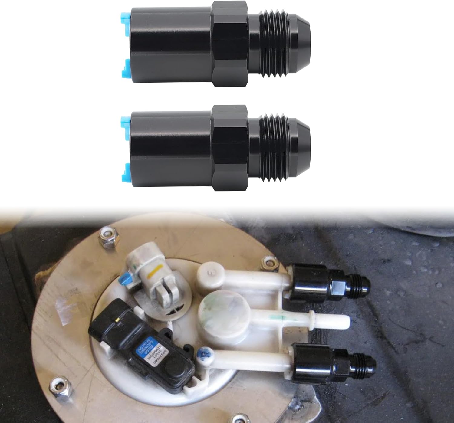 2 PCS MONOKING 8AN Male to 5/16" SAE Quick-Disconnect Female Push-On EFI Fitting Connector Adapter Aluminum