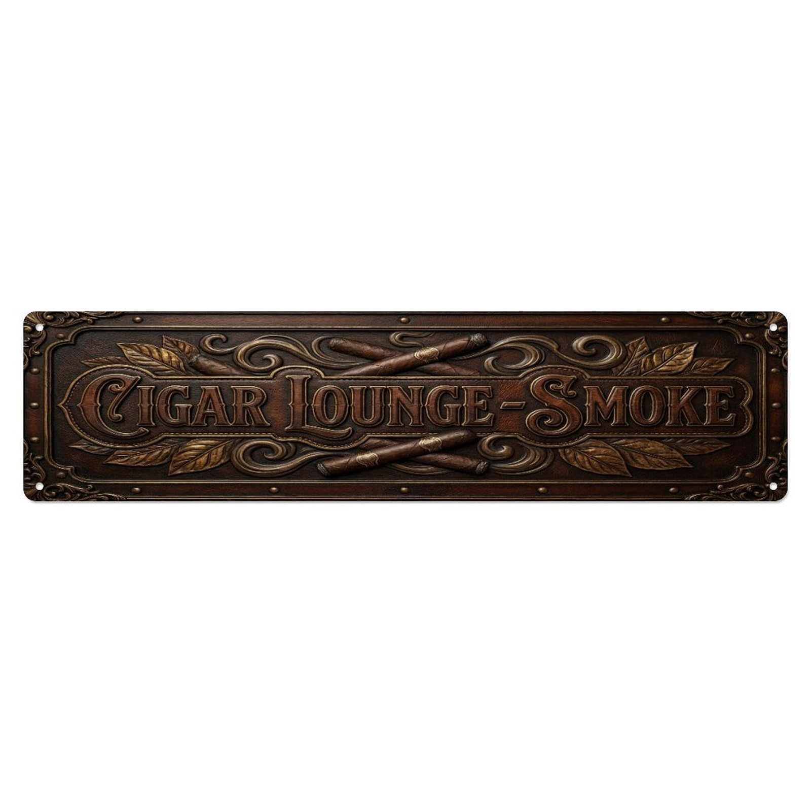 Metal Tin Sign Cigar Lounge Smoke Lounge