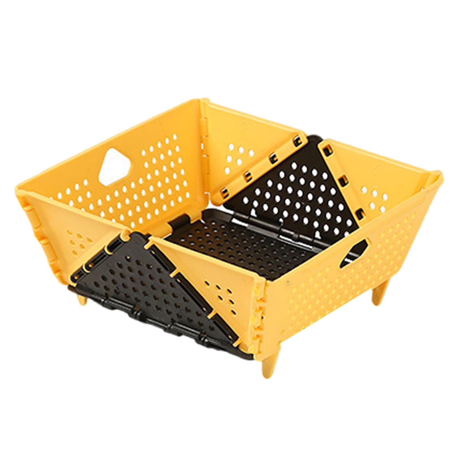 Tsophreniq Dishwasher Safe Foldable Strainer Foldable Storage Basket for Food Cleaning Vegetables Fruits Kitchen Use Stackable Vegetable Drainer