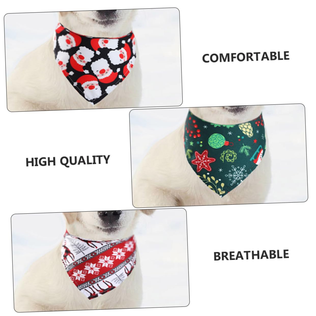POPETPOP 10pezzi Bandana Triangolare Natalizia per Domestici Scarf per Design Festivi Accessorio per e Celebrazioni Natalizie