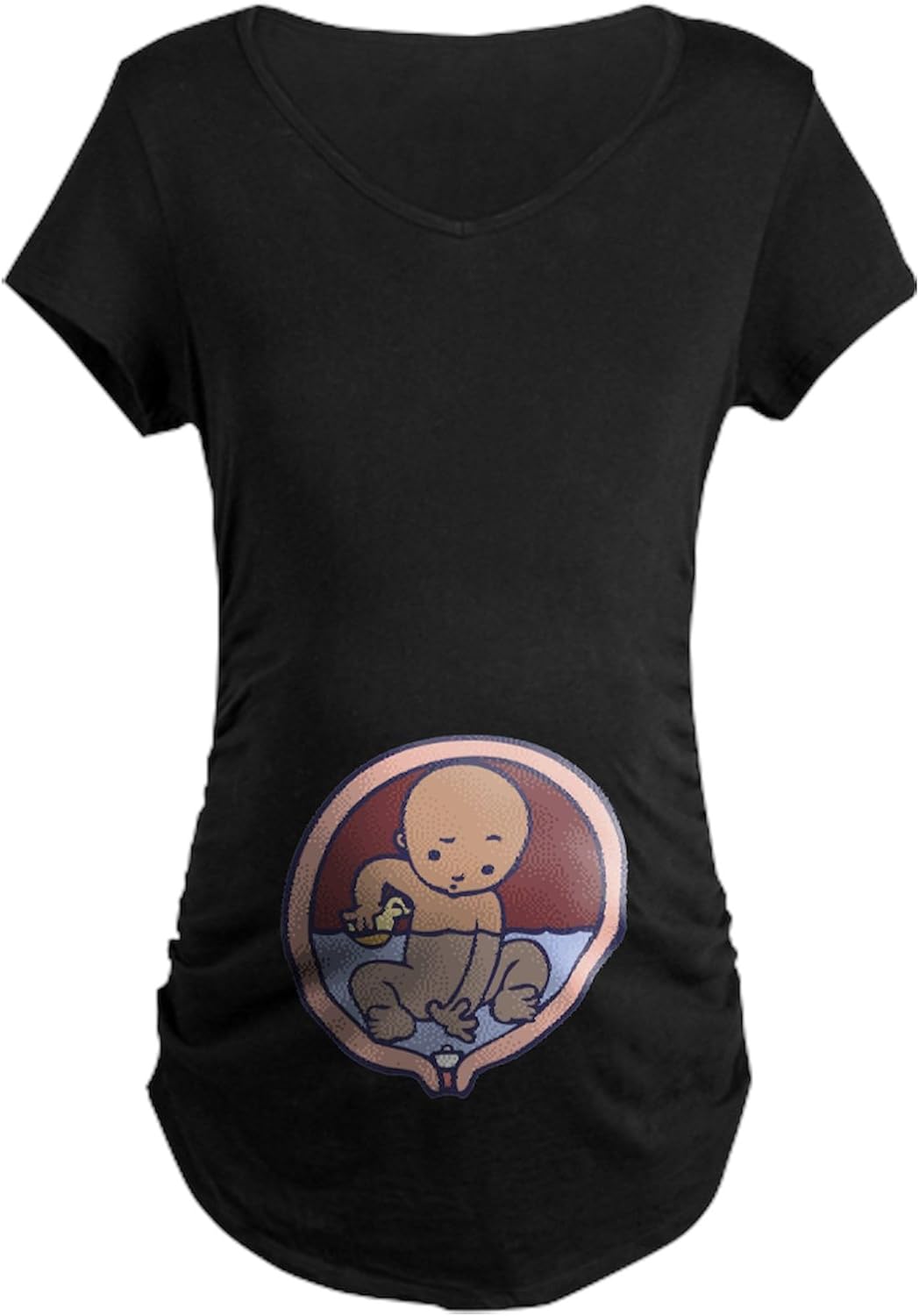 CafePress Waterbreaker DS Maternity Dark T Shirt Women's Maternity Ruched Side T-Shirt