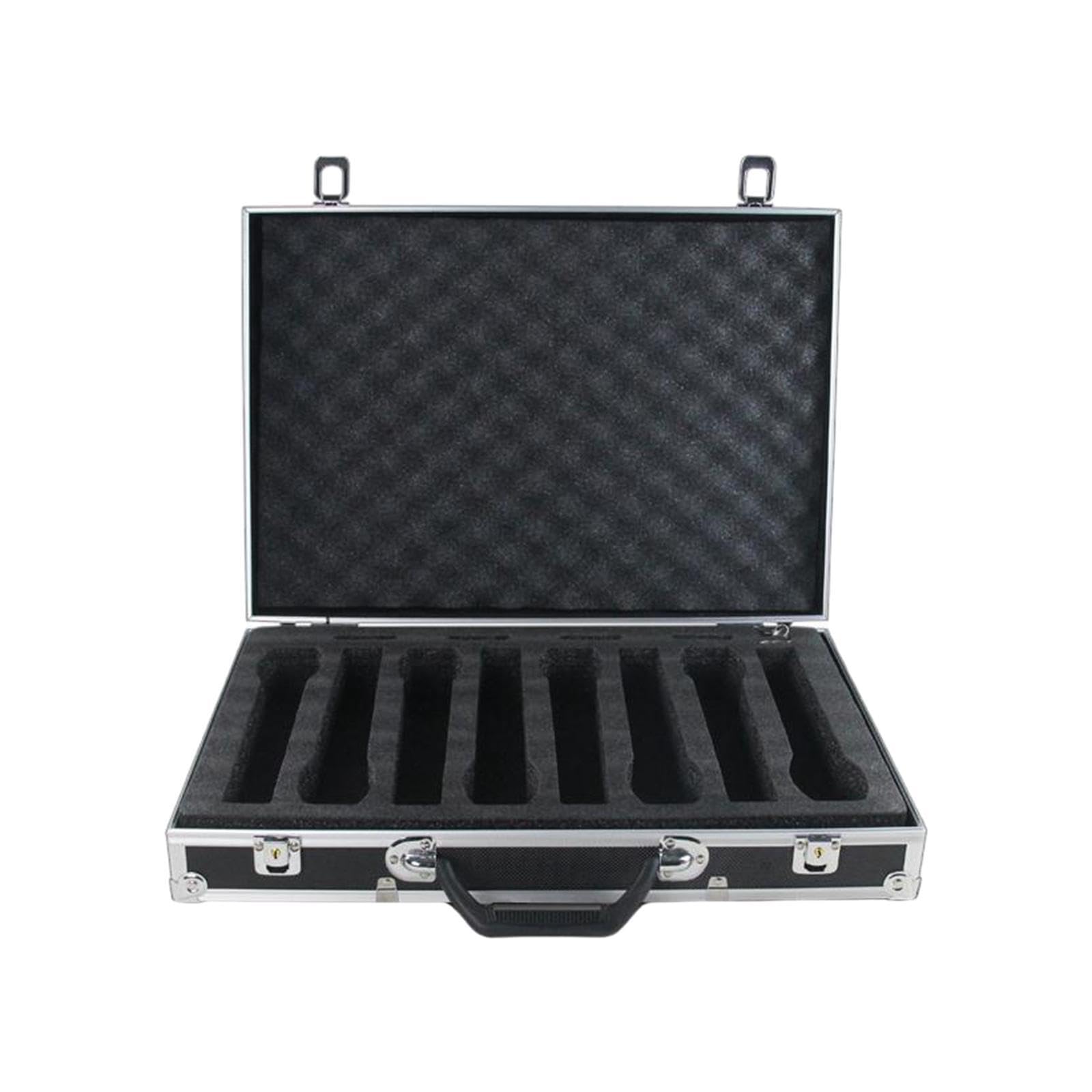 Custodia rigida per microfono vocale, portatile, facile da trasportare, in alluminio leggero con elevata durezza, per musicisti professionisti, custodia protettiva con