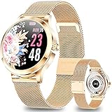 🎁【Smartwatch mit Benachrichtigung und intelligenten Erinnerungen】ANMI Fitnessuhr Armbanduhr mit Anruferinnerung und Nachrichtenbenachrichtigung. Verbinden der Smartwatch Rund mit Ihrem Smartphone, die Uhr Damen Smartwatch vibriert und erinnert Sie daran, wenn Ihr Telefon einen Anruf, eine SMS oder eine sns-Benachrichtigung erhält (Whatsapp, Facebook, Messenger, Instagram etc),sie verpassen keine wichtigen Informationen.Sie können sogar eingehende Anrufe auflegen von deiner Armbanduhr Damen.